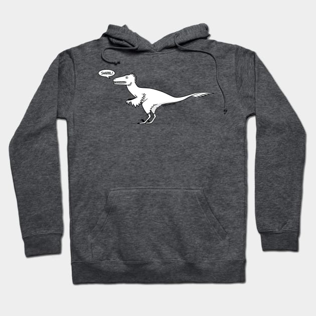 Cartoon Velociraptor Hoodie by Siegeworks